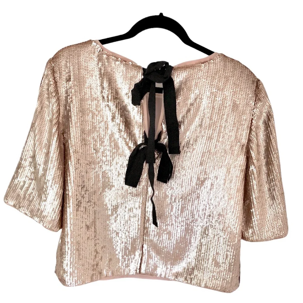 J. Crew Rose Gold Sequin Blouse